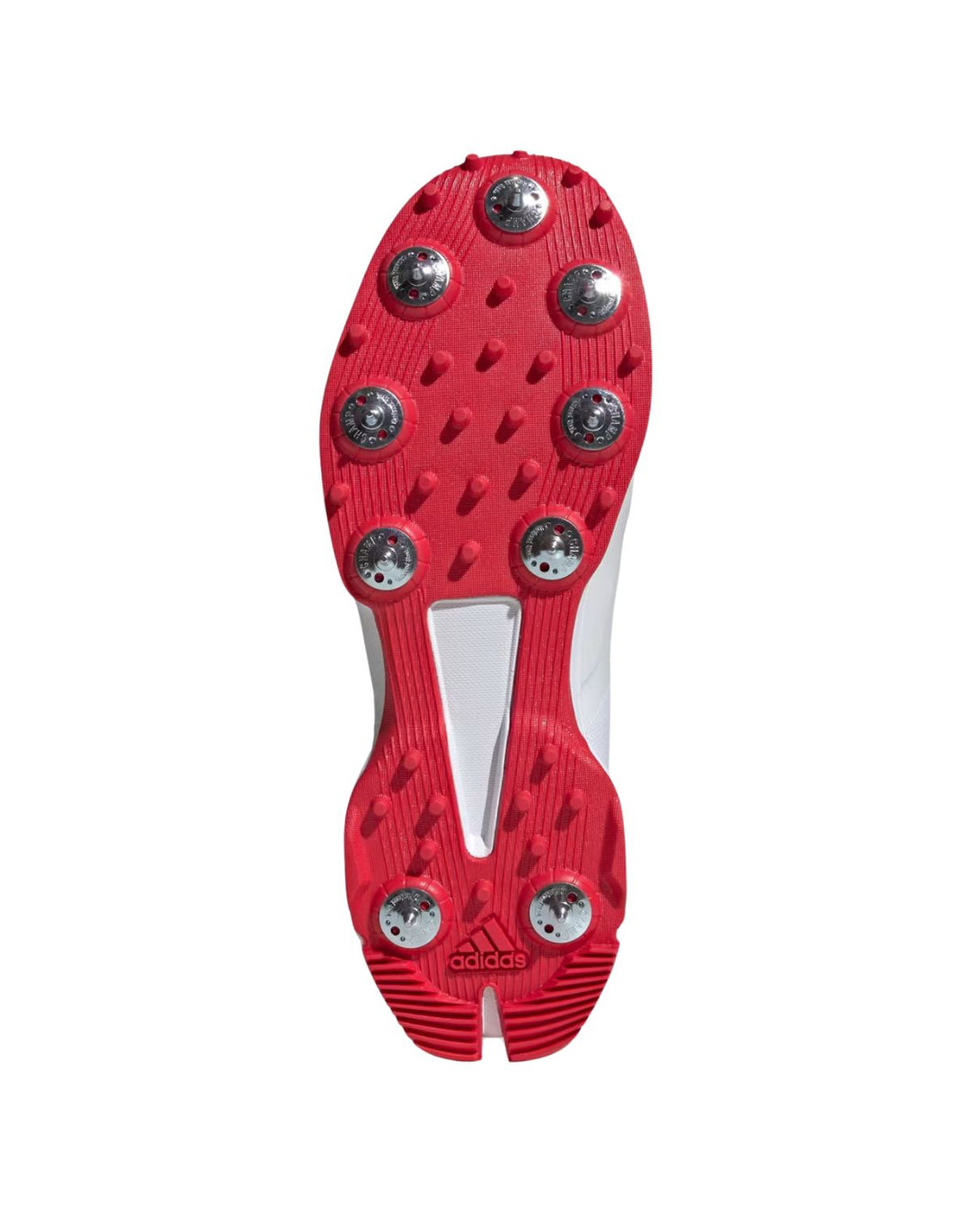 Adidas IH8166 Adizero 22 YDS Cricket Shoes - Steel Spikes - Red/Gold