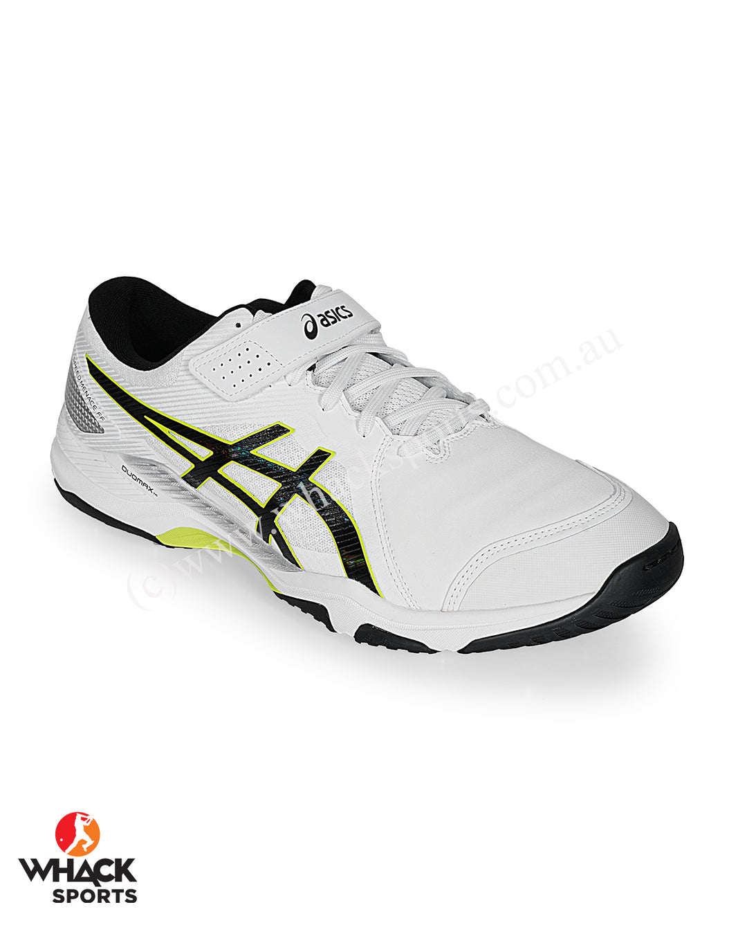 ASICS Gel Speed Menace Cricket Shoes - Steel Spikes - White/Black