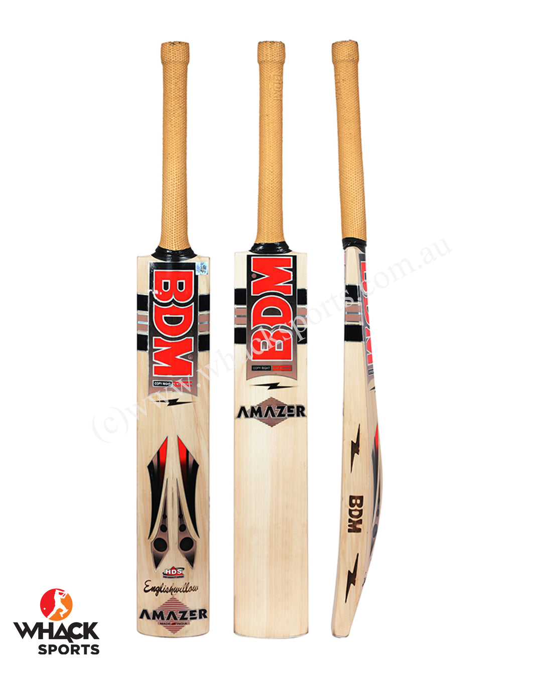 BDM Amazer Grade 1 English Willow Cricket Bat - SH