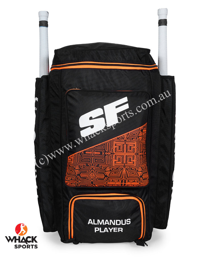 SF Almandus Players Cricket Kit Bag - Duffle - Large - Black/Orange