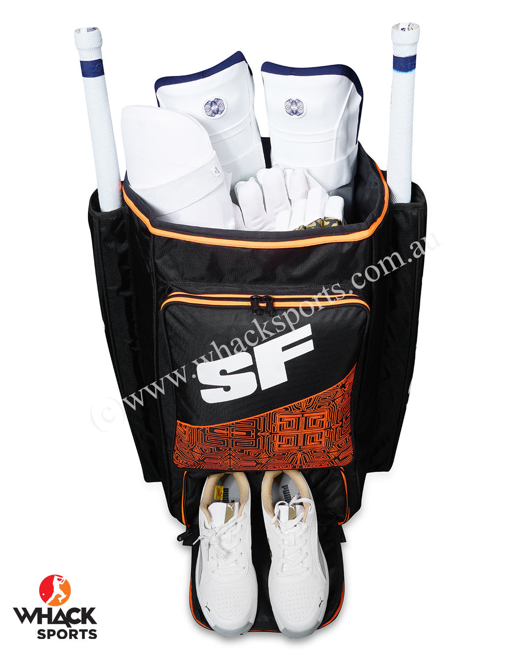 SF Almandus Players Cricket Kit Bag - Duffle - Large - Black/Orange