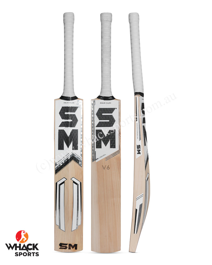 SM V6 English Willow Cricket Bat - Boys/Junior