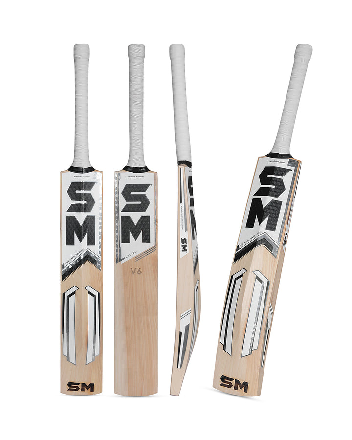 SM V6 English Willow Cricket Bat - Boys/Junior