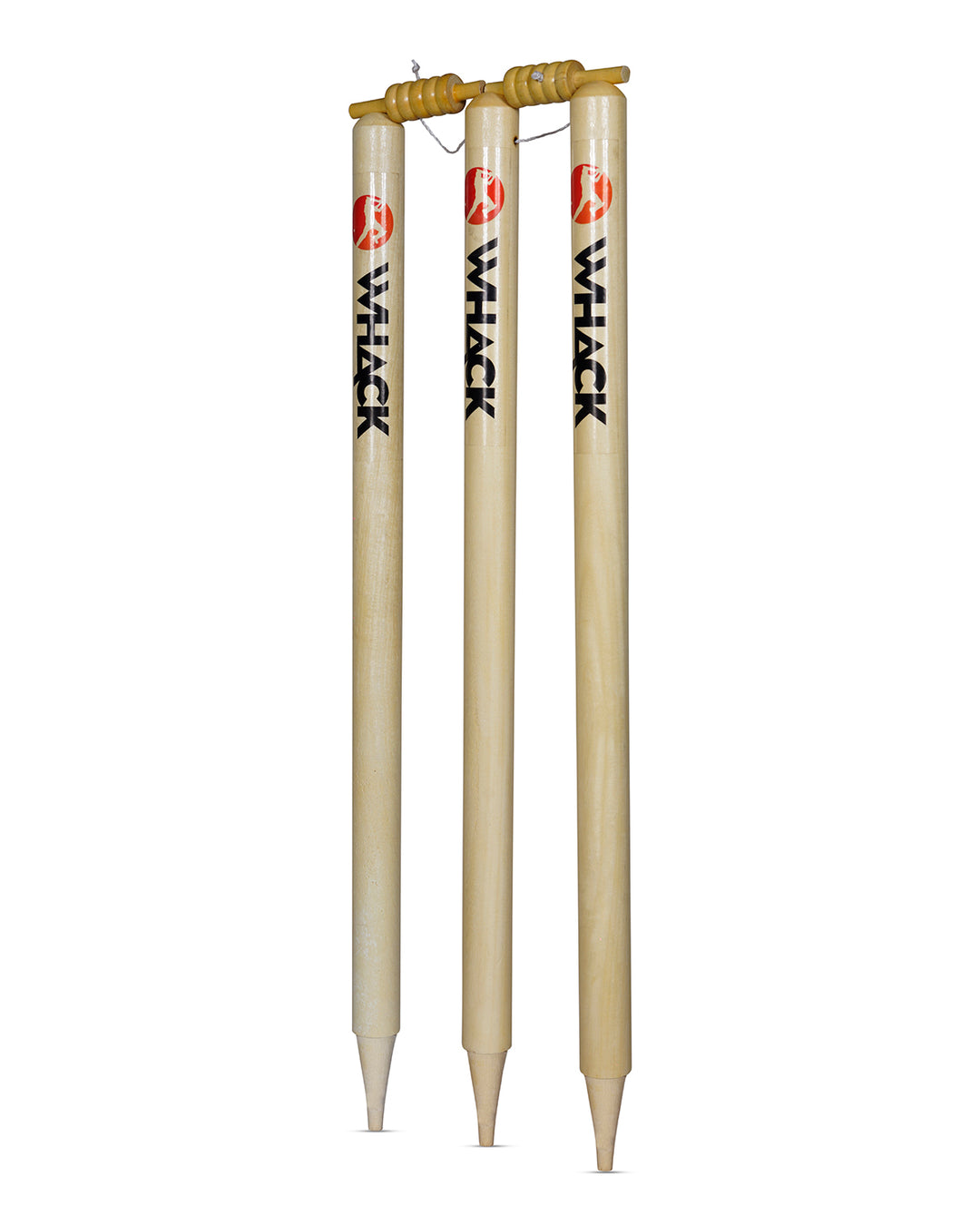 WHACK Ashwood Stump Set - Set of 3 Stumps with Bails
