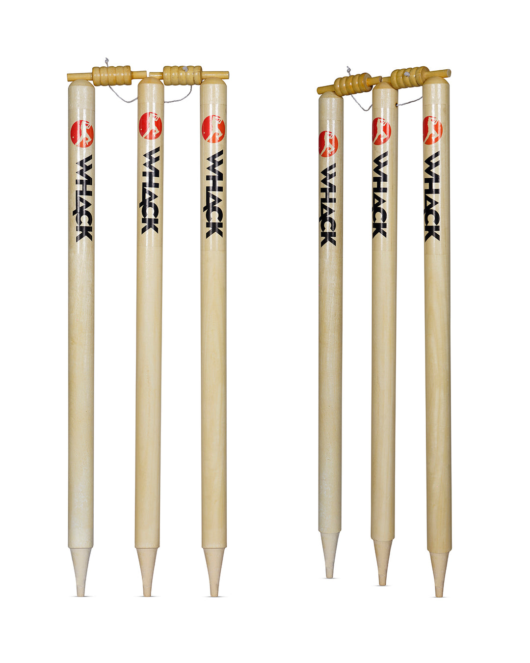 WHACK Ashwood Stump Set - Set of 3 Stumps with Bails