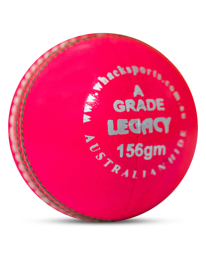 WHACK Legacy Australian Hide Cricket Ball - 4 Piece - 156gm - Pink