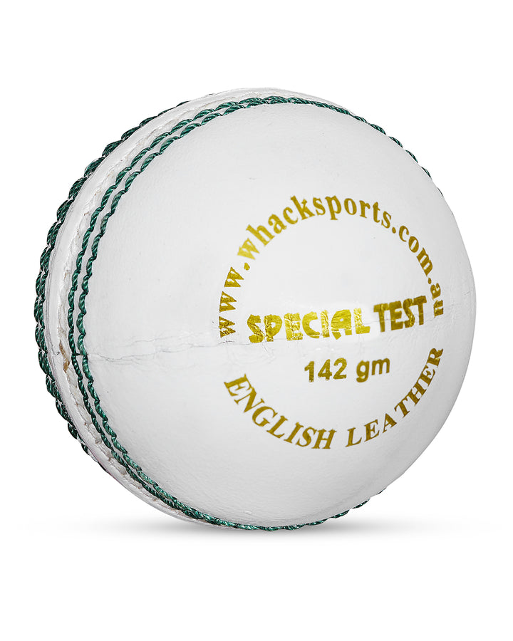 WHACK Special Test English Leather Cricket Ball - 4 piece - 142gm - White
