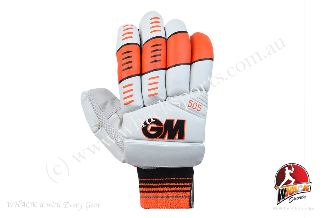 GM 505 Cricket Batting Gloves - Adult (Orange)