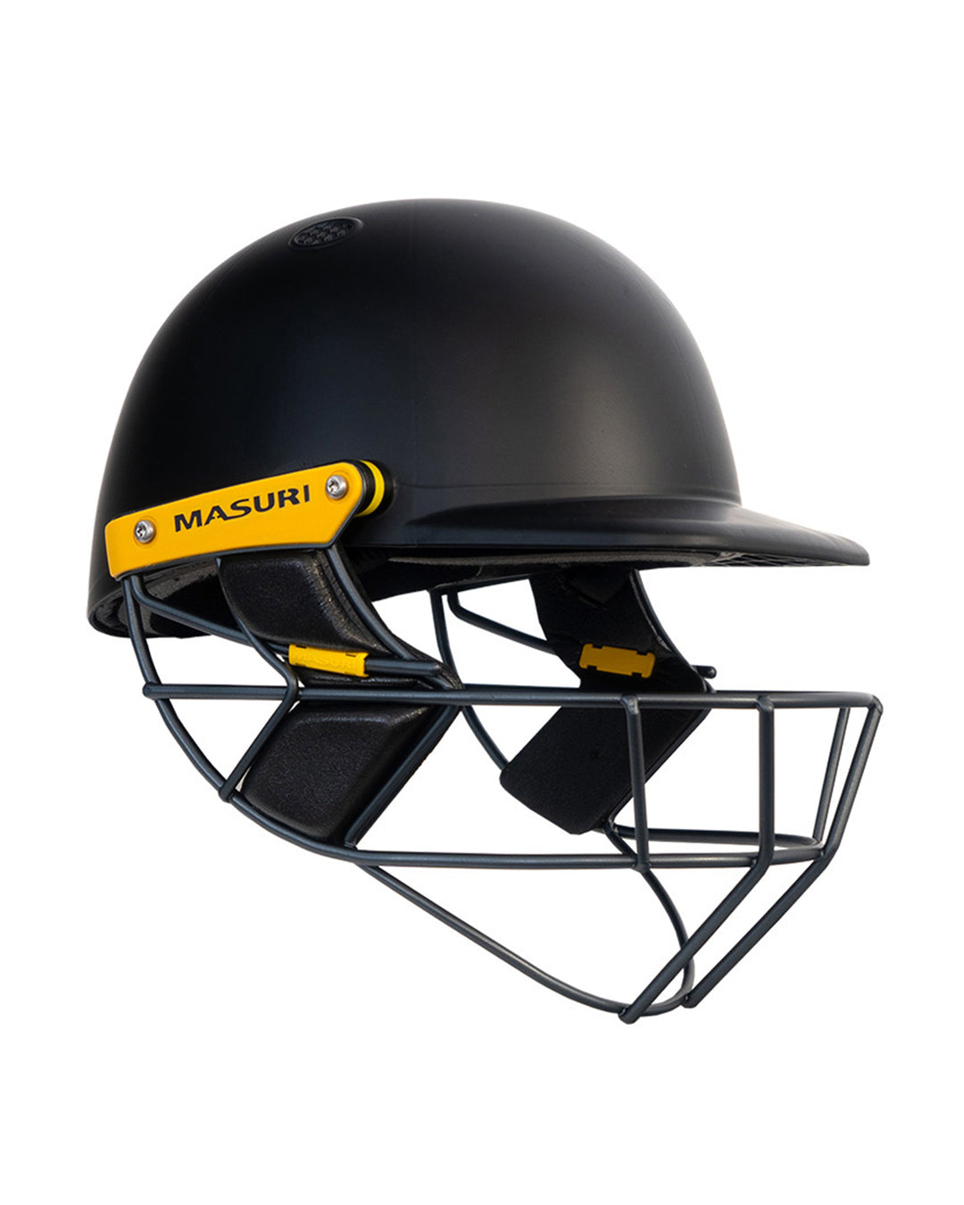 Masuri T Line Player Stainless Steel Cricket Batting Helmet - Painted Black - Youth