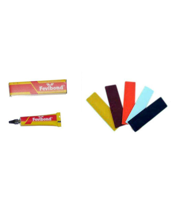 Cricket Bat Rubber Toe Guard (Multicolour) With Glue Kit