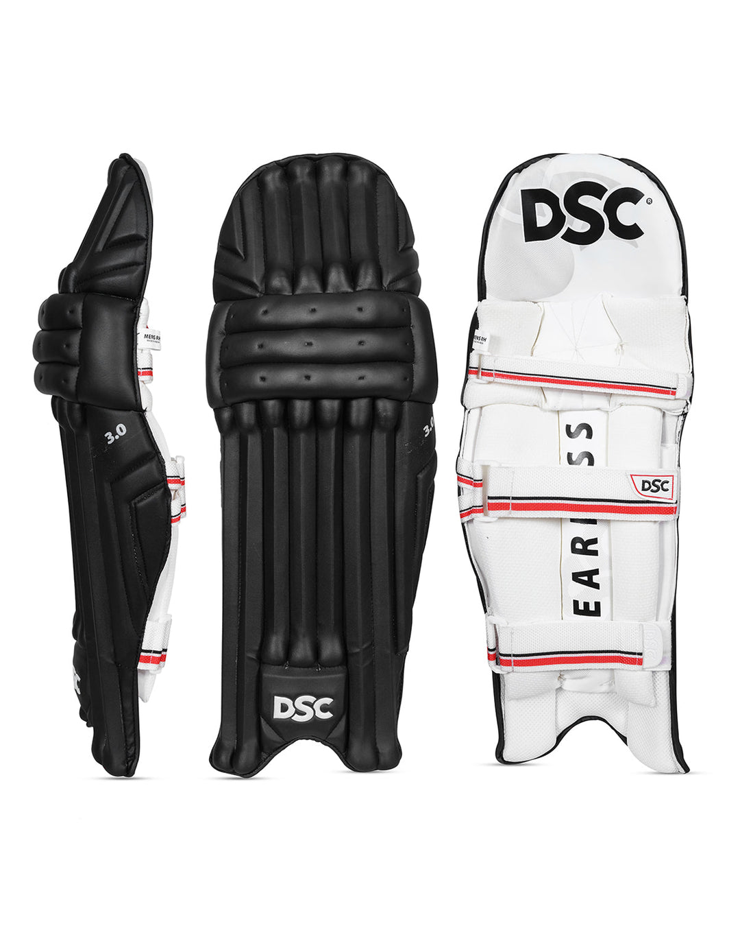 DSC 3.0 Cricket Batting Pads - Adult - Black