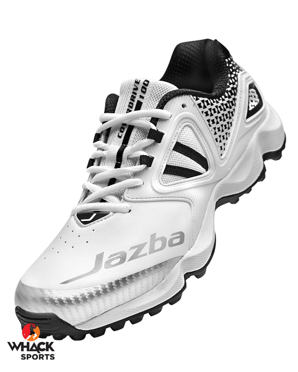 Jazba Cover Drive 100 Rubber Cricket Shoes Black WHACK Sports