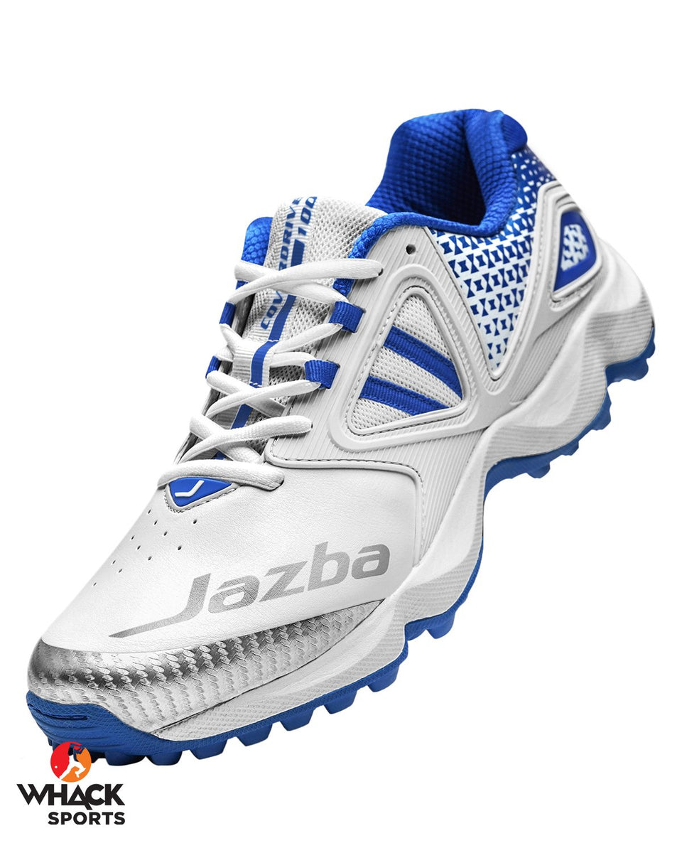 Jazba Cover Drive 100 Rubber Cricket Shoes Blue WHACK Sports