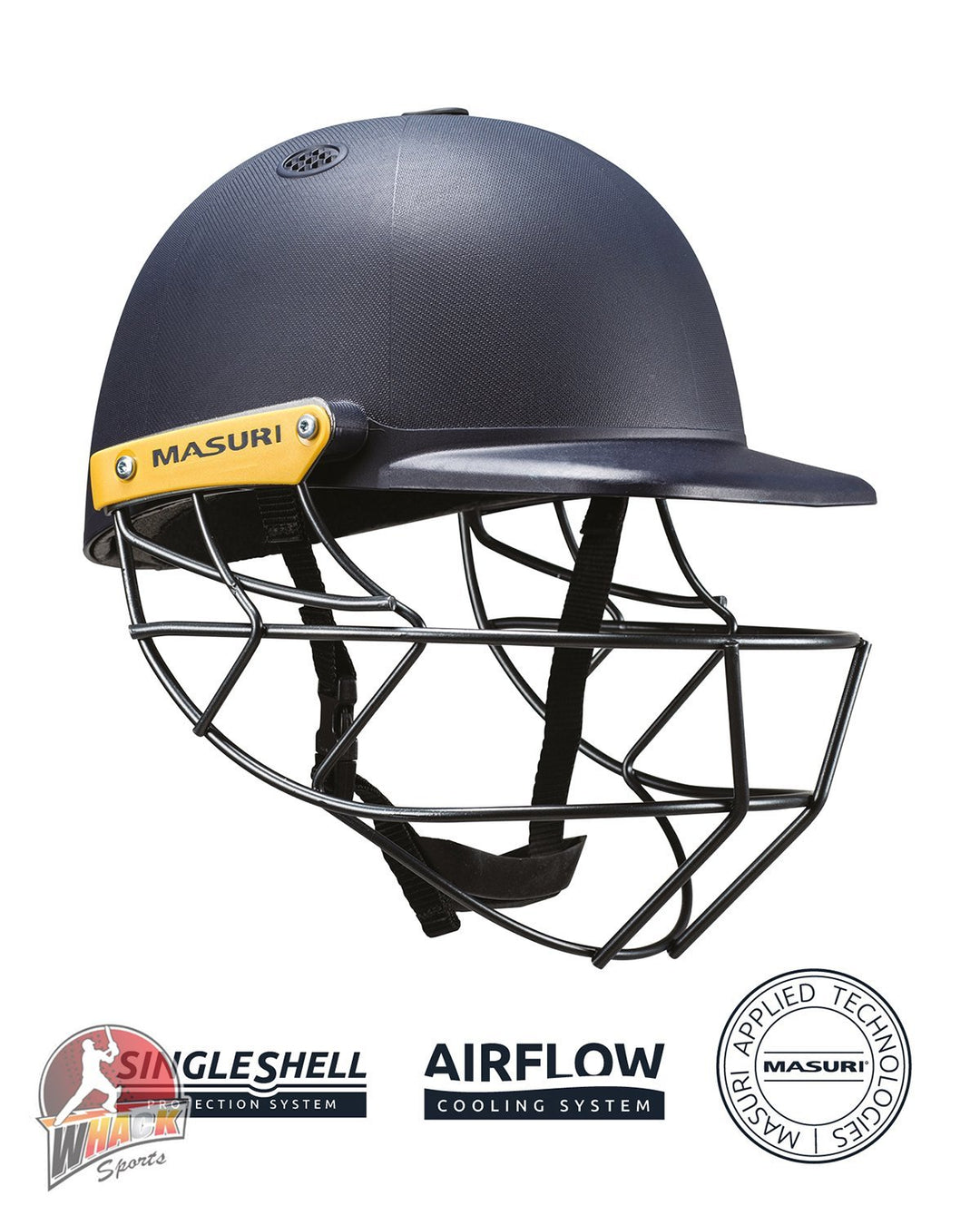 Masuri C Line Stainless Steel Cricket Batting Helmet - Navy - Youth