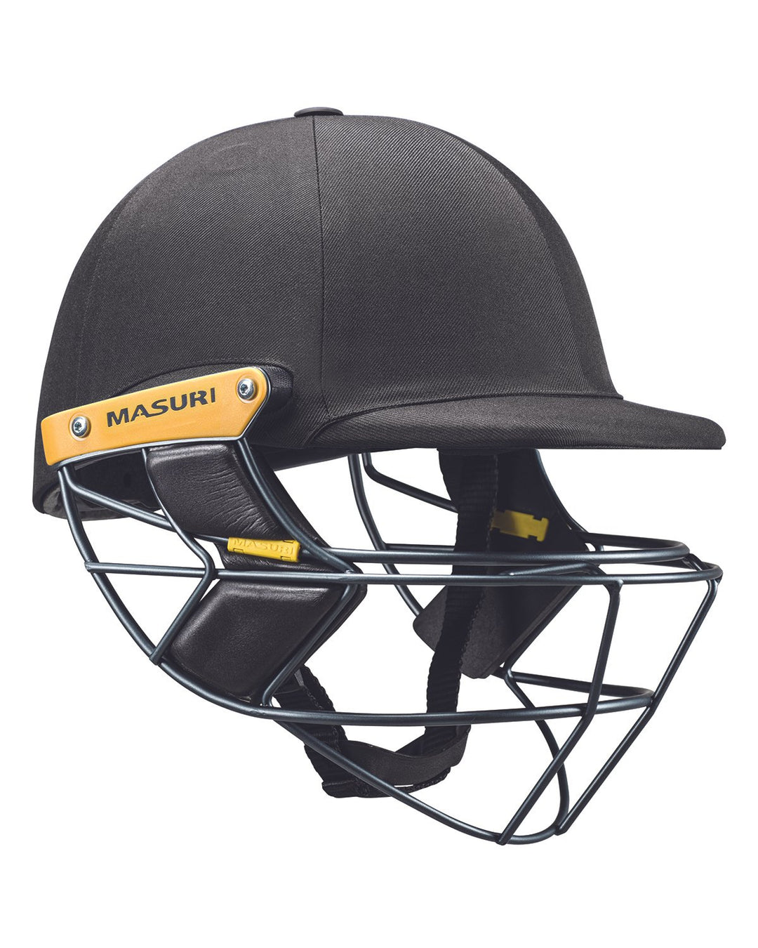 Masuri E Line Stainless Steel Cricket Batting Helmet - Black - Senior