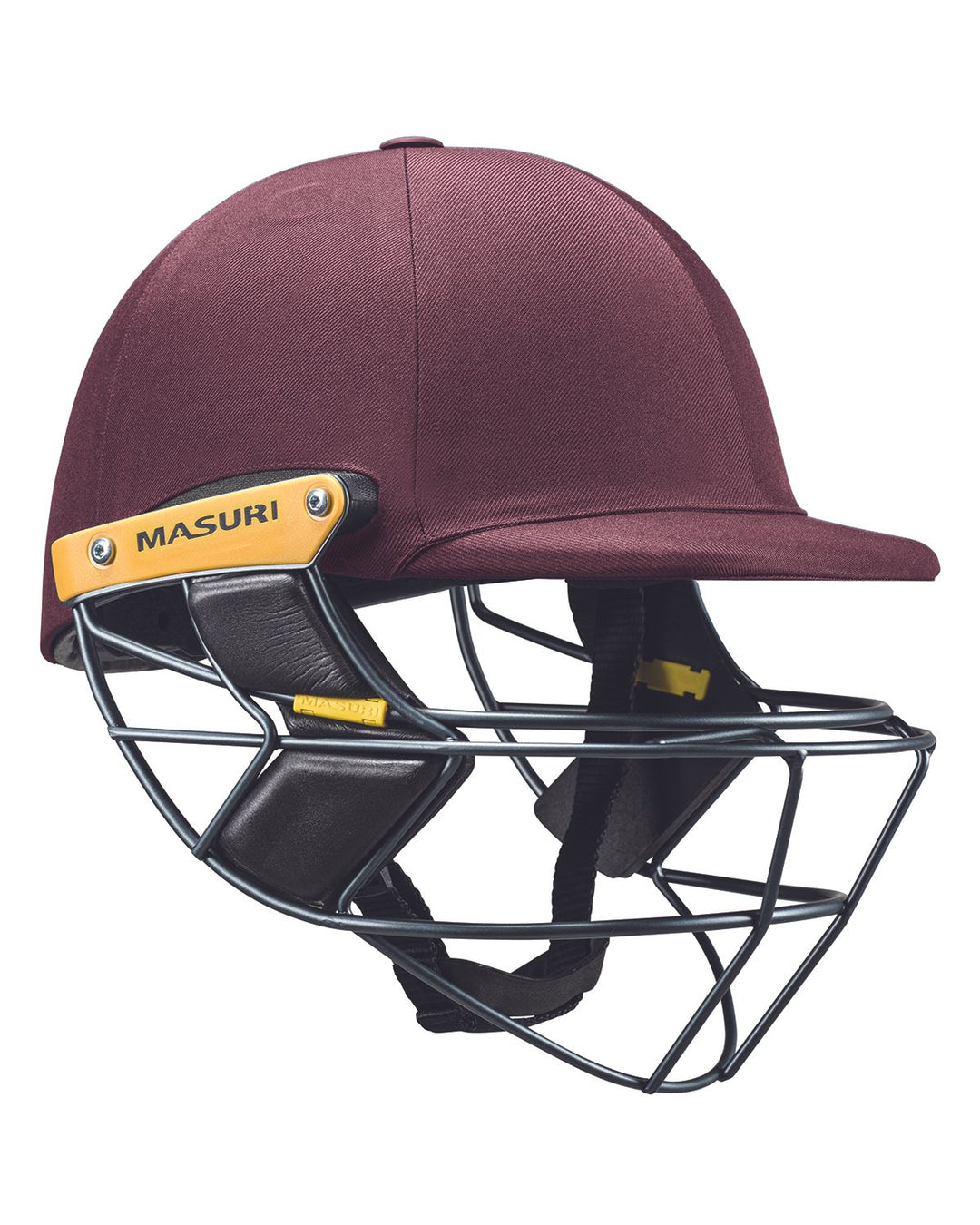 Masuri E Line Stainless Steel Cricket Batting Helmet - Maroon - Senior