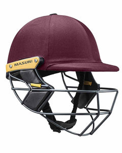Masuri T Line Stainless Steel Wicket Keeping Helmet - Maroon - Senior