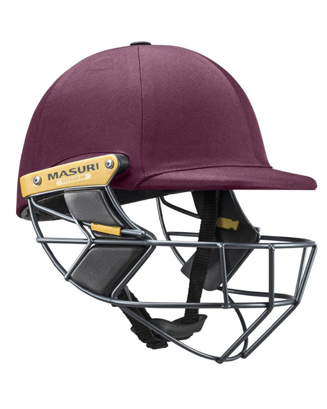 Masuri T Line Titanium Cricket Batting Helmet - Maroon - Senior