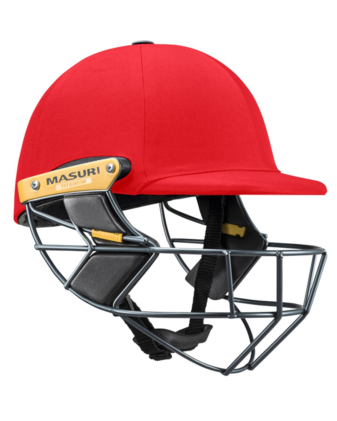 Masuri T Line Titanium Wicket Keeping Helmet - Red - Senior