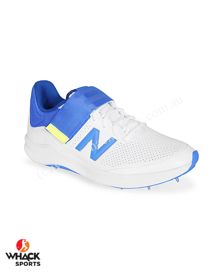 New Balance CK4040 W5 Cricket Shoes - Steel Spikes - White/Blue