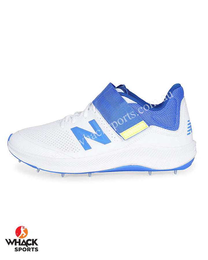 New Balance CK4040 W5 Cricket Shoes - Steel Spikes - White/Blue