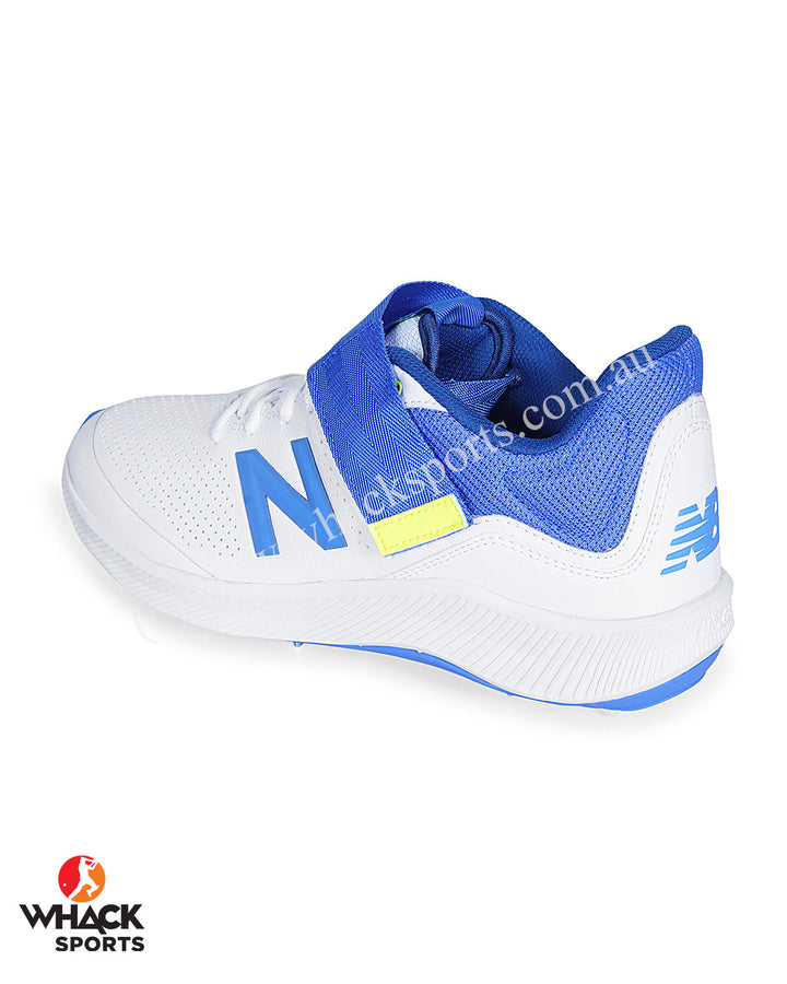 New Balance CK4040 W5 Cricket Shoes - Steel Spikes - White/Blue