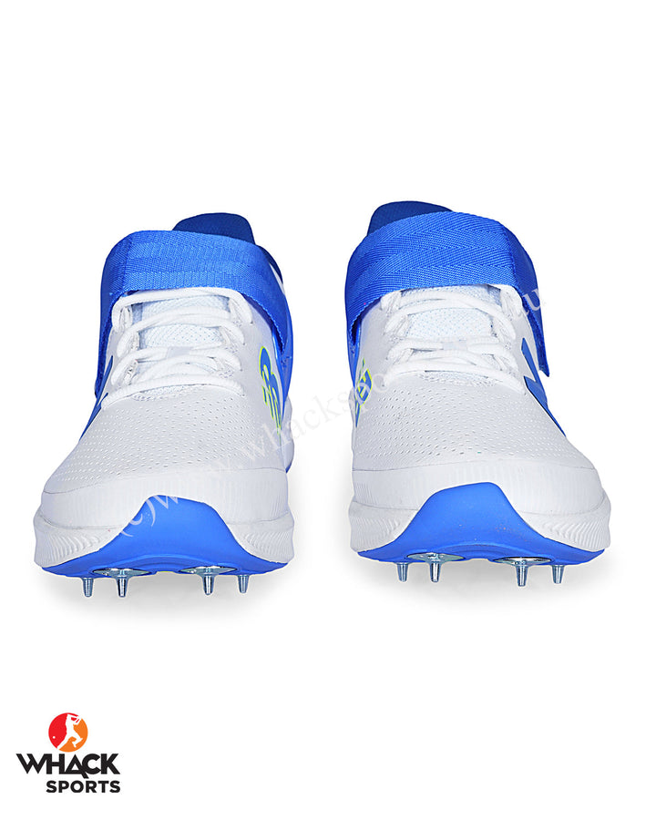 New Balance CK4040 W5 Cricket Shoes - Steel Spikes - White/Blue