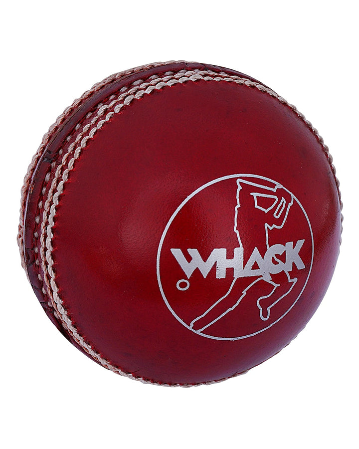 WHACK County Leather Cricket Ball - 2 Piece - 156gm - Red