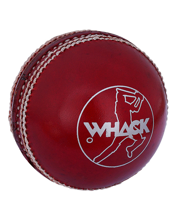 WHACK County Leather Cricket Ball - 2 Piece - 142gm - Red