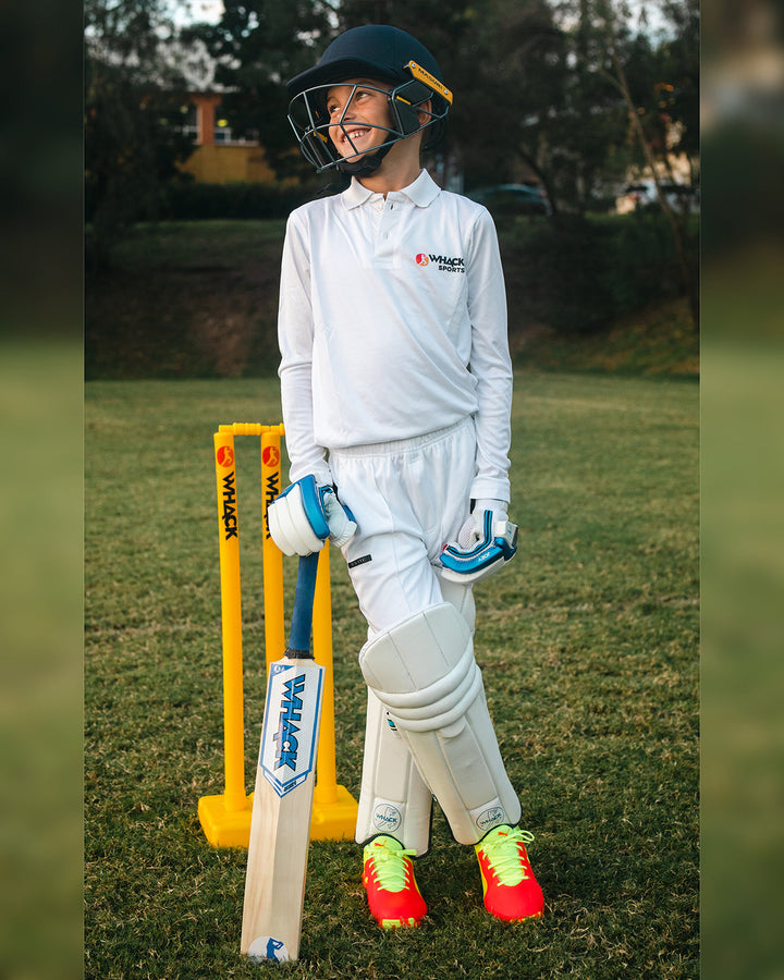 WHACK Joey ORANGE Cricket Kashmir Willow Bundle Kit - Junior