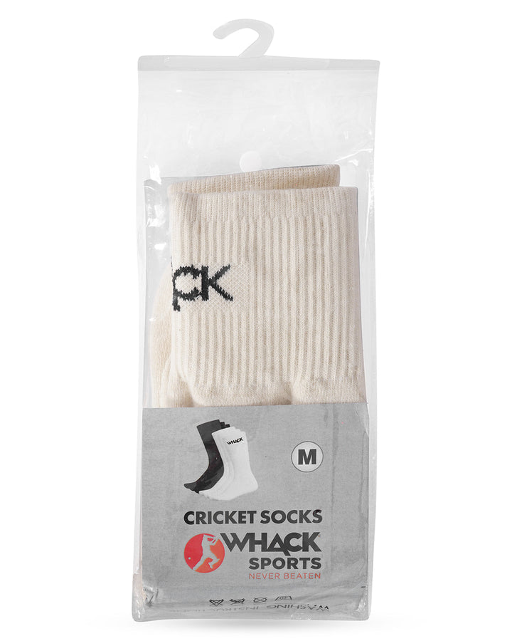 WHACK Coolmax Cricket Socks - Adult - Cream