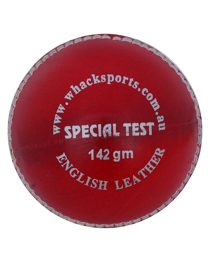WHACK Special Test English Leather Cricket Ball - 4 piece - 142gm - Red