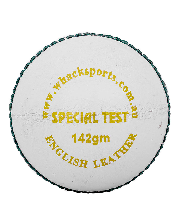 WHACK Special Test English Leather Cricket Ball - 4 piece - 142gm - White