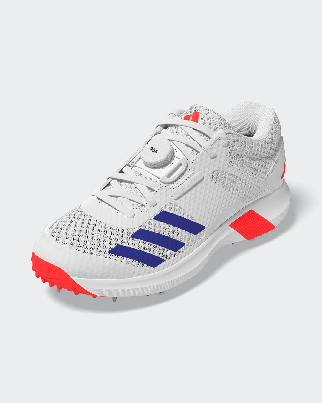 Adidas Adipower Vector Mid Cricket Shoes - Steel Spikes - Blue/Orange