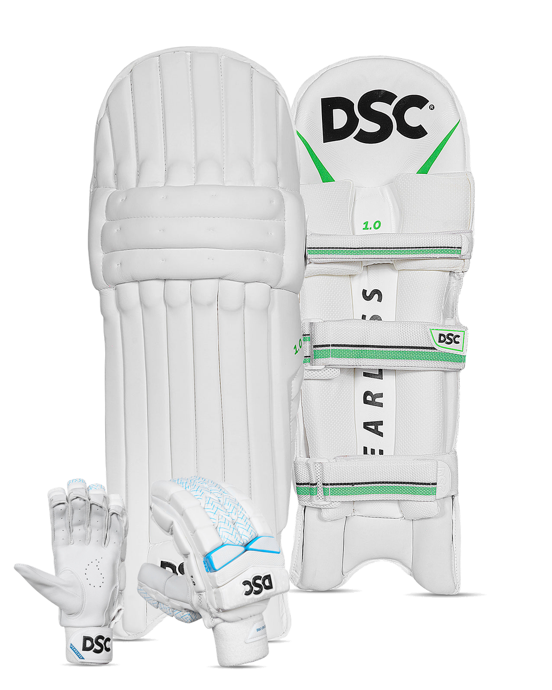 DSC 1.0 Batting Pads and Gloves Bundle - Adult
