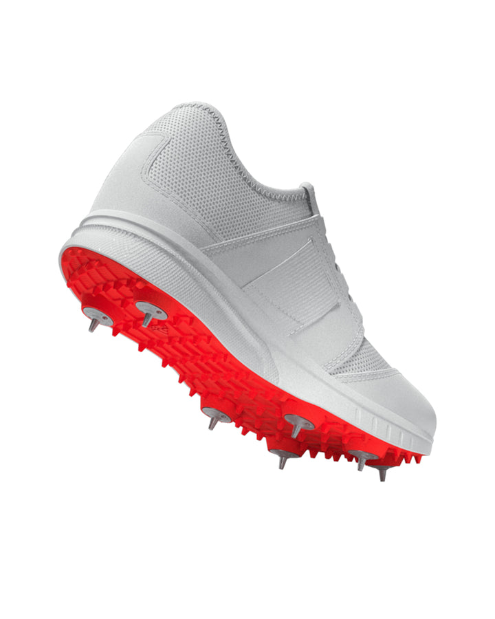 Adidas Howzat Junior Cricket Shoes - Steel Spikes - Blue/Orange