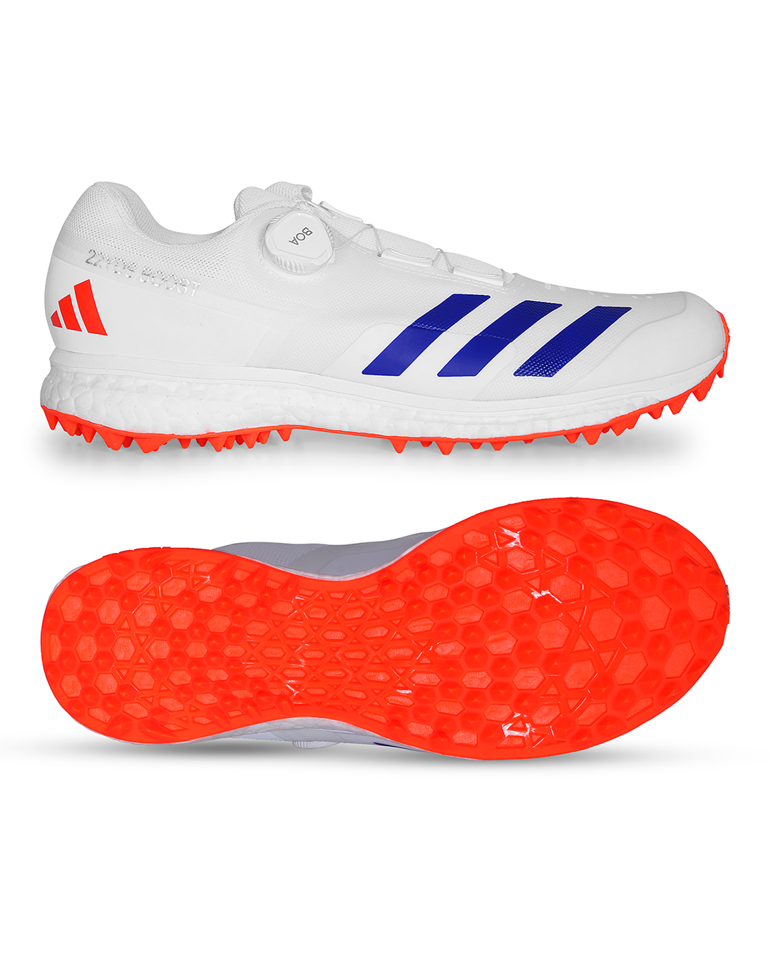 Adidas Adizero 22 YDS Boost Cricket Shoes - Blue/Orange