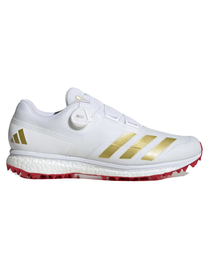 Adidas IH8165 Adizero 22 YDS Boost TPU Cricket Shoes - Red/Gold