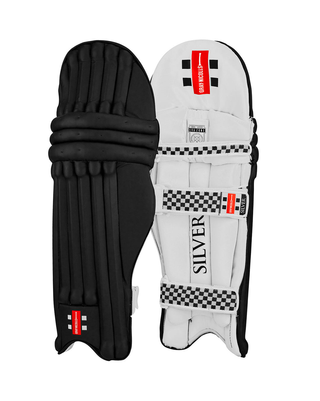Gray Nicolls Silver Cricket Batting Pads - Adult - Black