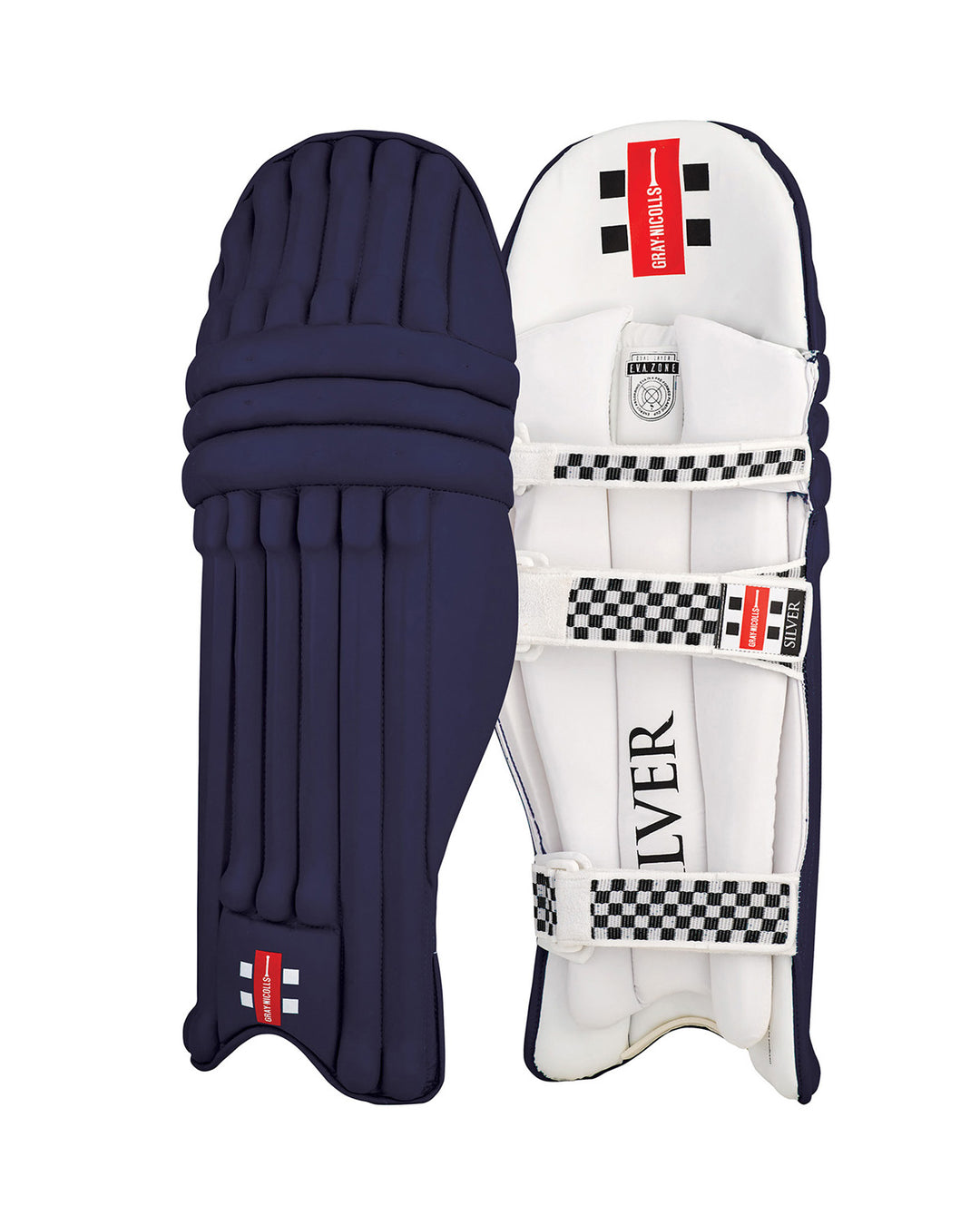 Gray Nicolls Silver Cricket Batting Pads - Adult - Navy