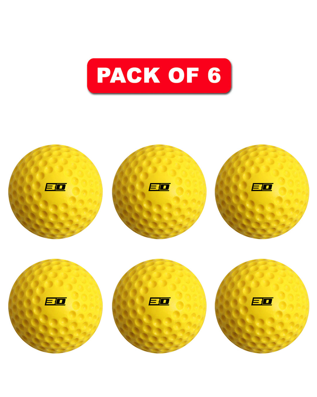 3D Light Bowling Machine Balls (Pack of 6)