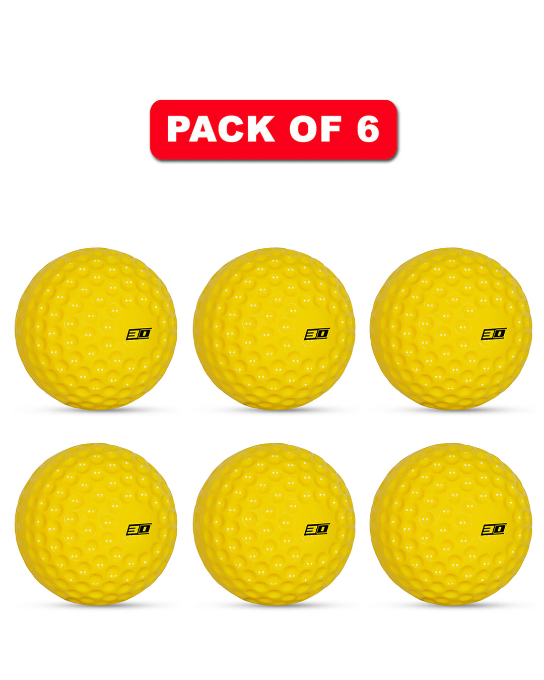 3D Light Bowling Machine Balls (Pack of 6)