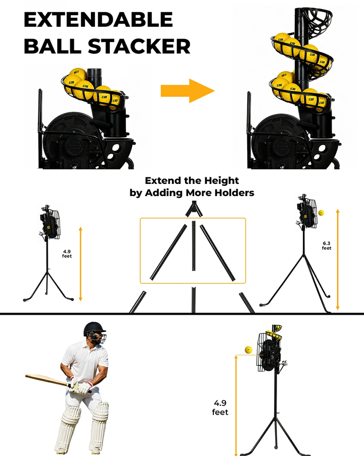 3D Rapid 115 - Automatic Cricket Bowling Machine