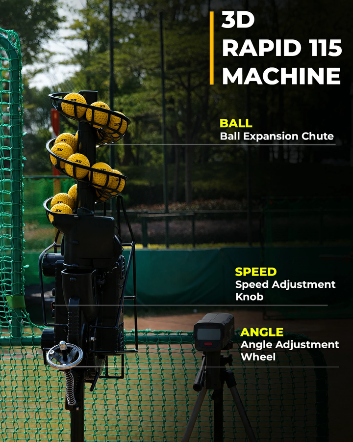 3D Rapid 115 - Automatic Cricket Bowling Machine