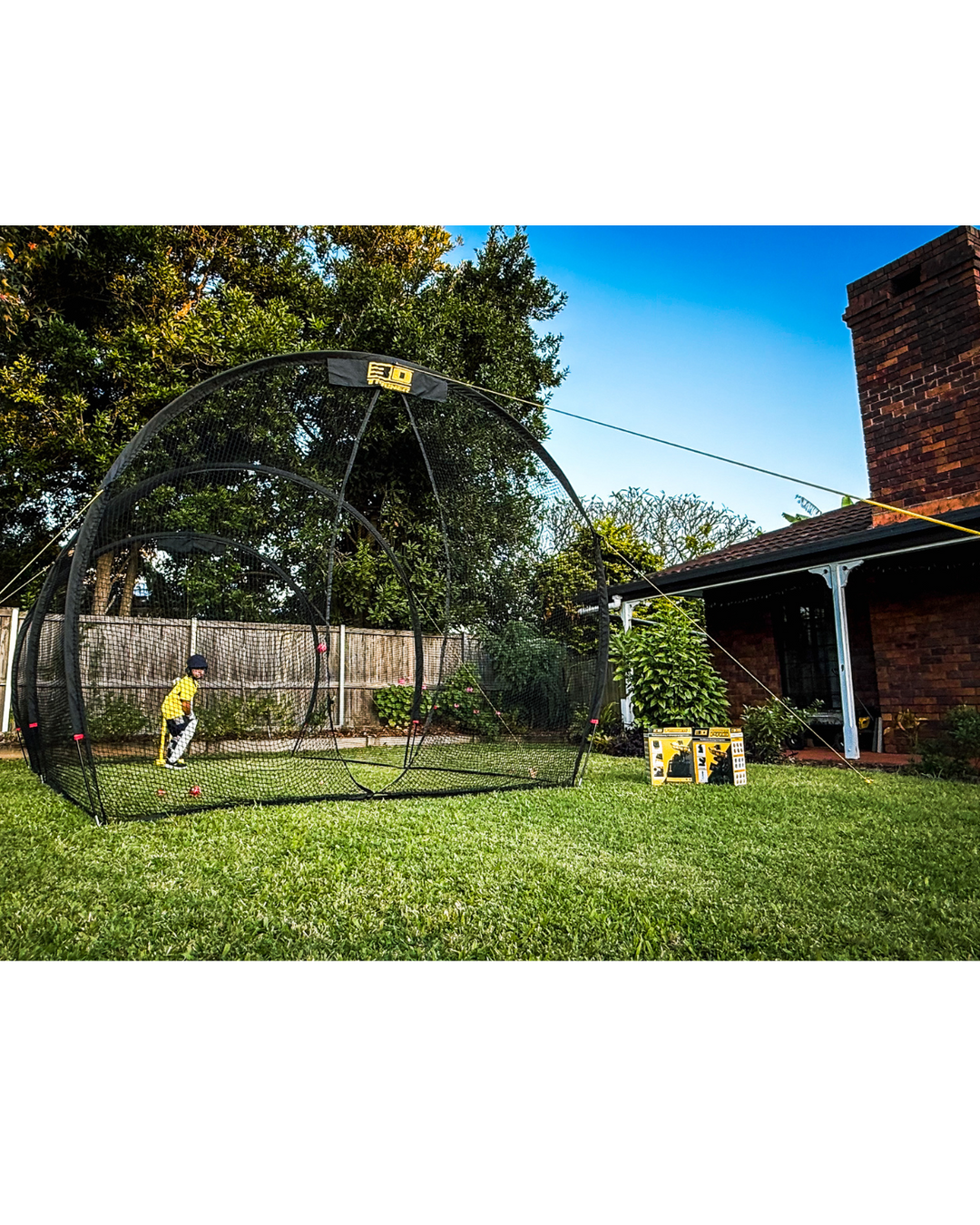 3D Garden Batting Cage - 3m (L) x 3m (W) x 3m (H)