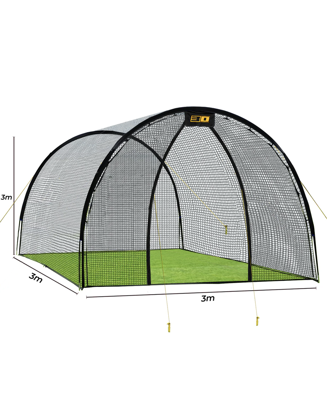 3D Garden Batting Cage - 3m (L) x 3m (W) x 3m (H)