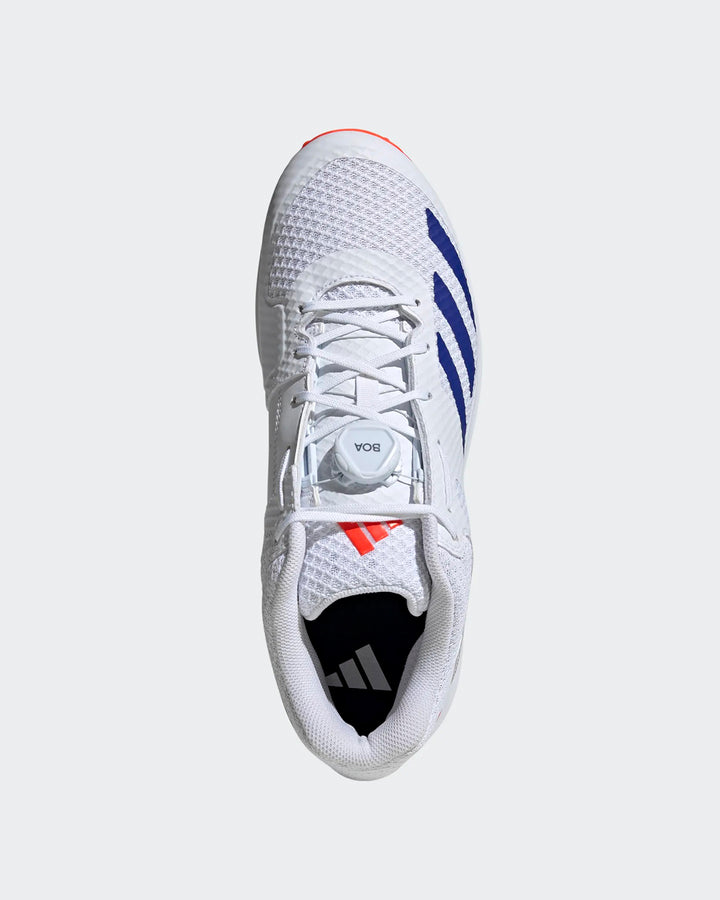 Adidas Adipower Vector Mid Cricket Shoes - Steel Spikes - Blue/Orange