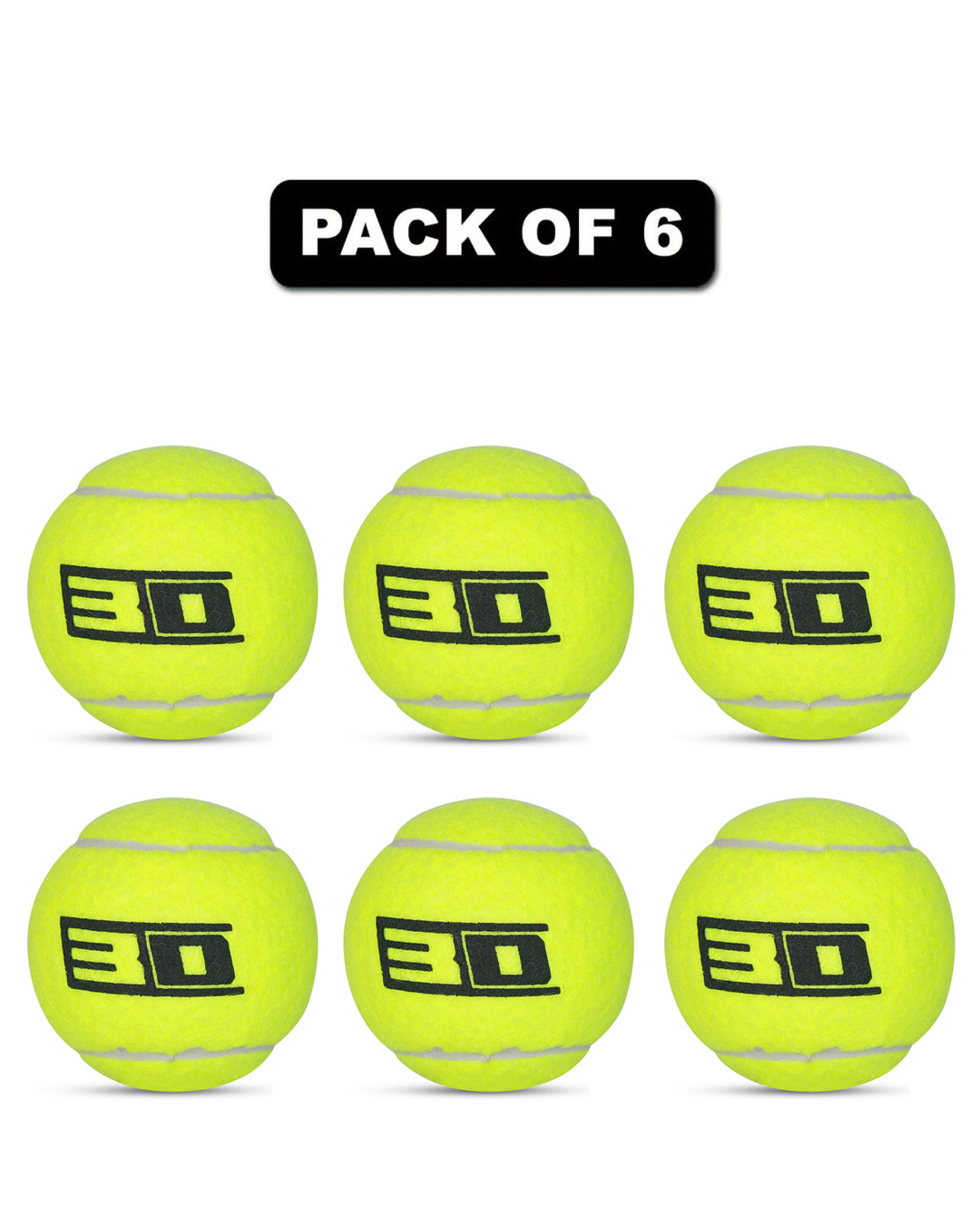 3D Sports Tennis Cricket Ball (Pack of 6)