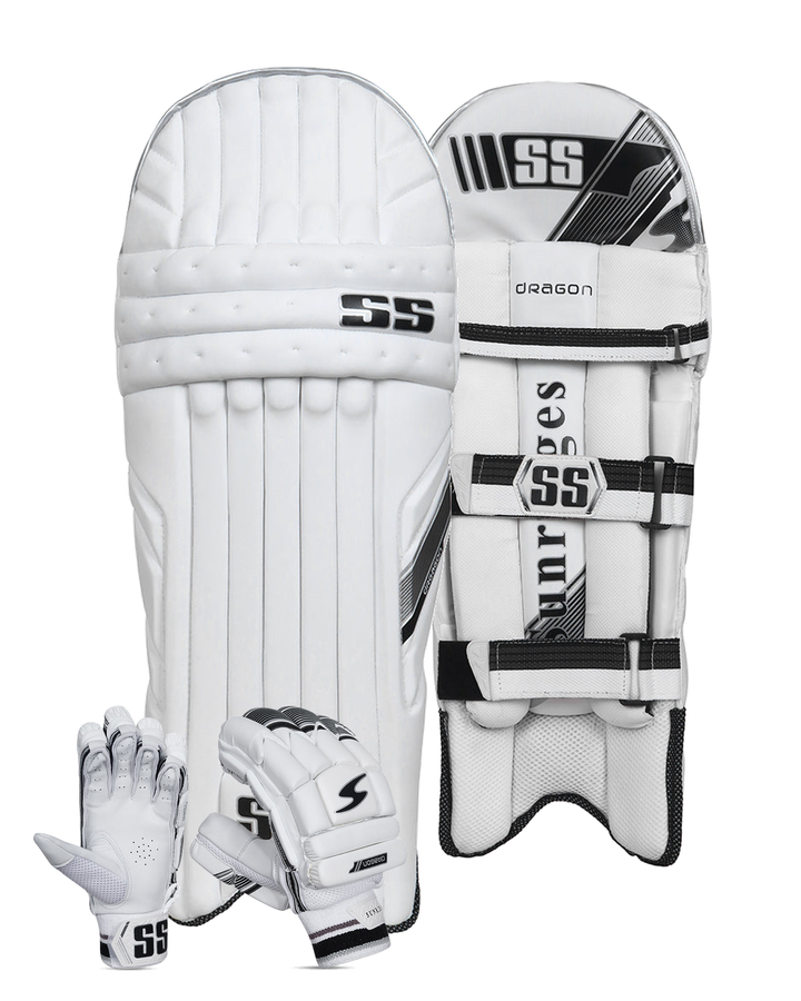 SS Dragon Batting Pads and Gloves Bundle - Adult