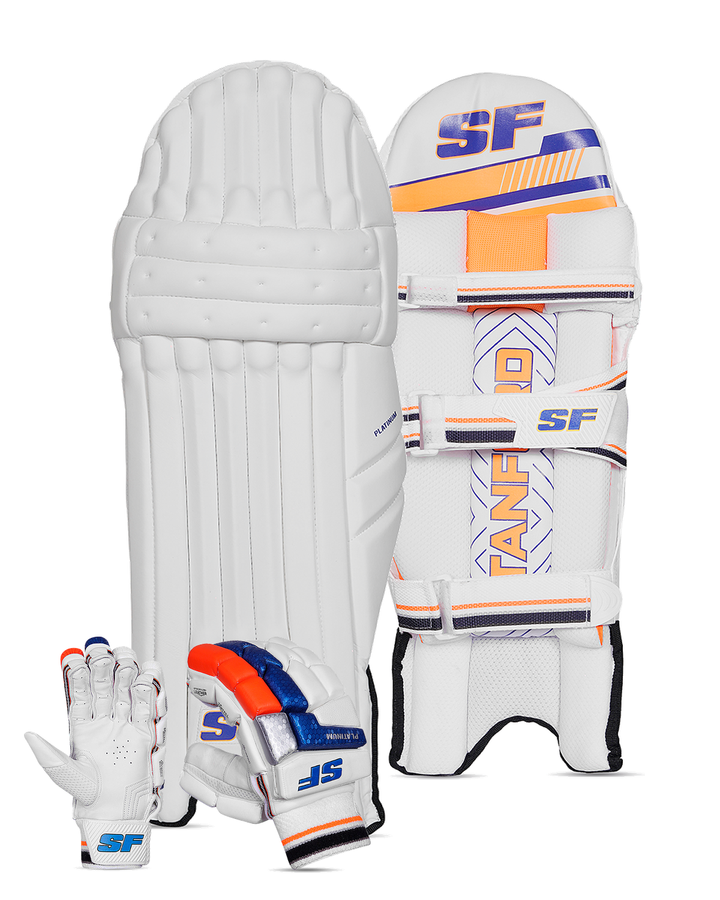 SF Platinum Batting Pads and Gloves Bundle - Adult